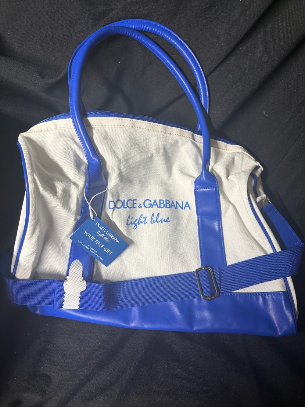 Dolce & Gabbana Light Blue Canvas Duffle bag